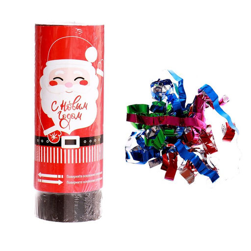 Хлопушка пружинная «С Новым Годом», Дед Мороз, поворотная, 11 см