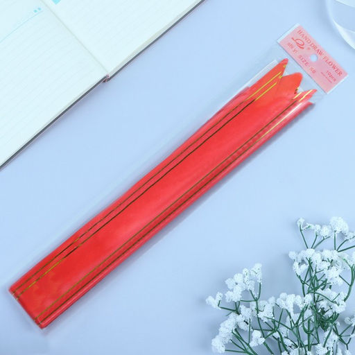 Цена за 10 шт. Бант-бабочка №5 Золотые полосы, красный - Simaland фото 3