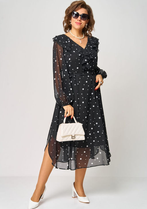 Платье EVA GRANT 7297В принт горох