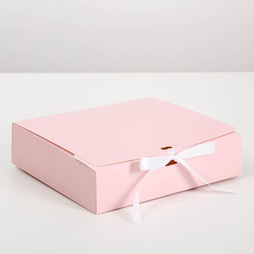 Коробка складная Розовая, 20 х 18 х 5 см, БЕЗ ЛЕНТЫ