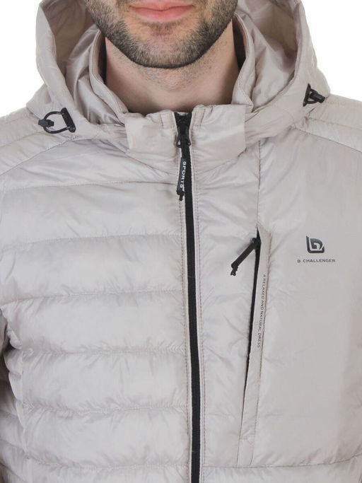 88045 GRAY/BEIGE Куртка мужская демисезонная (100 гр. холлофайбер)