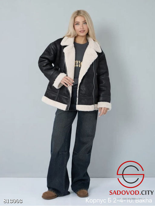 Женская дубленка-авиатор - Bruno фото 2
