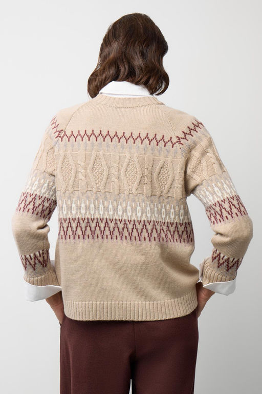 ЕВ 30278/ш/бежевый джемпер жен