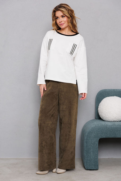 Джемпер AMORI 6471 молочный  фото 4