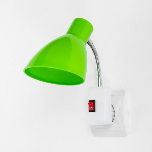 Бра в розетку «Классика» 1×10 Вт Е27 зеленый 10×14.5×25 см