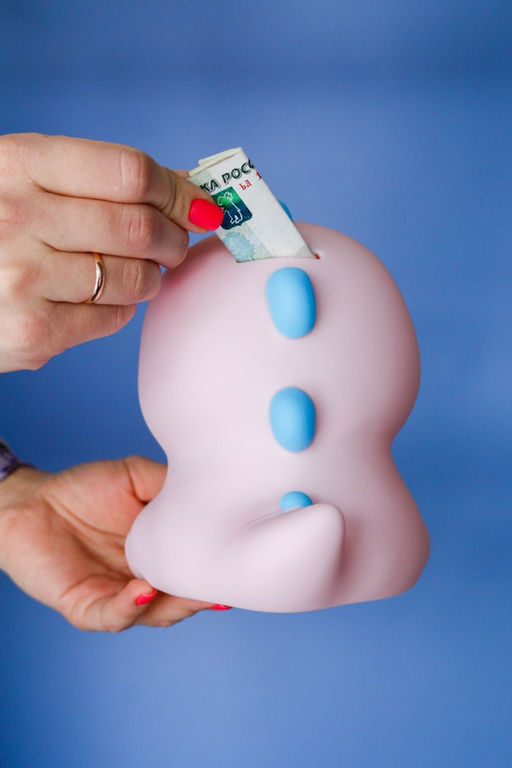 Копилка Smile dino, pink (18 см), пластик