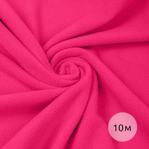 Ткань флис 2-х ст. TBY-0059-F338 190 г/м? 100% ПЭ шир.150см цв.F338 неон розовый уп.10м