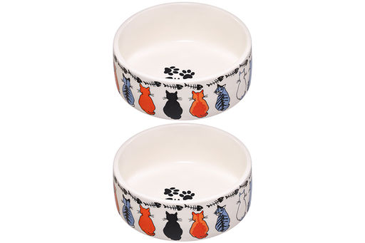 Набор 2 мисок для домашних питомцев 450 мл 28*14,5*6,5 см, с бамбуковой подставкой - Elan gallery фото 9