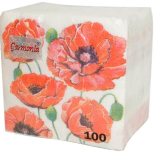 Ф2175 Салфетки бумажные "Гармония цвета" 100л многоцветие "МАКИ" /40