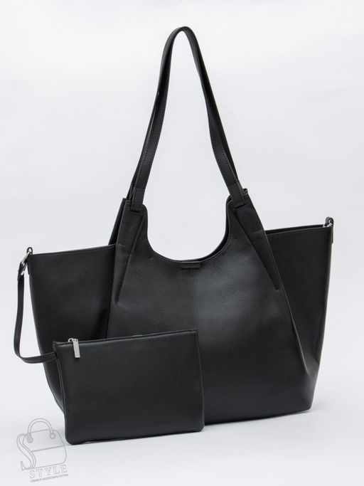 Сумка женская кожаная 1102-1MP black Polina&Eiterou