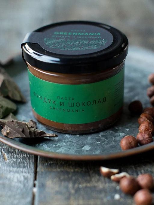 Паста GreenMania фундук и шоколад