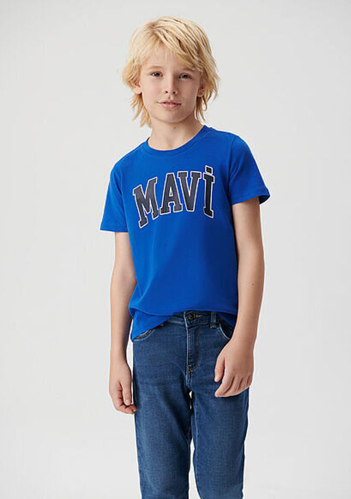 Miav Baskl Beyaz Sweatshirt - Mavi фото 7