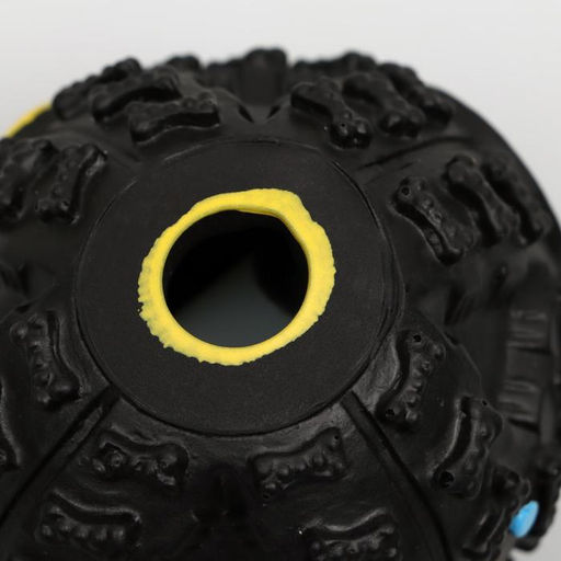 Квакающий мяч для собак, жёсткий, 7,5 см, чёрный - Пижон фото 3