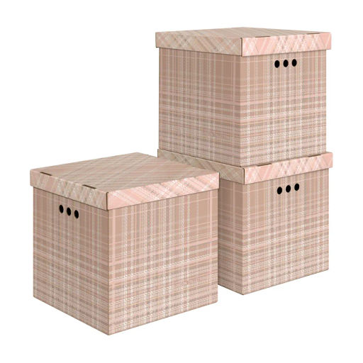 Короба картонные, 31.5*31.5*31.5 см, набор 3 шт. Valiant  фото 4