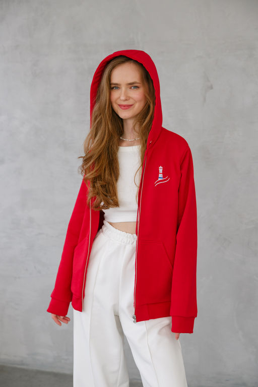 Толстовка на молнии женская Lighthouse Red - Captain's mate фото 5