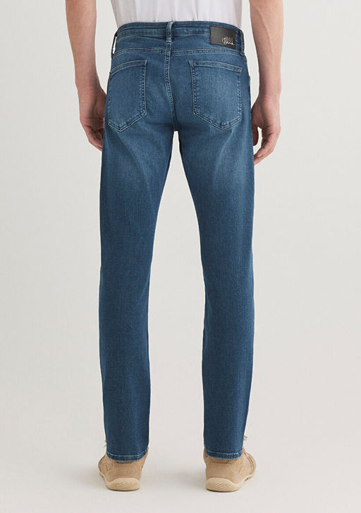 Jake Lux Black Golgeli Indigo Mavisi Jean Pantolon  фото 4