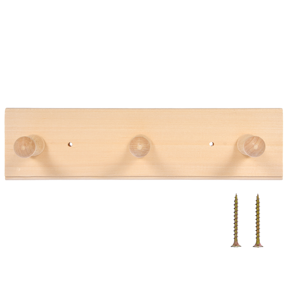 Вешалка 3-х рожковая, 25х6,5х7 см, липа - Банные штучки фото 2