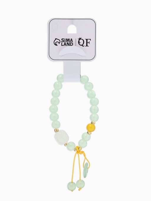 Цена за 2 шт. Браслет-оберег «Нефрит» кварц, №8, d=6 см, зелёный