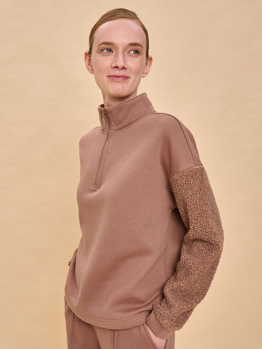 PELICAN, толстовка женская, Коричневый фото 3