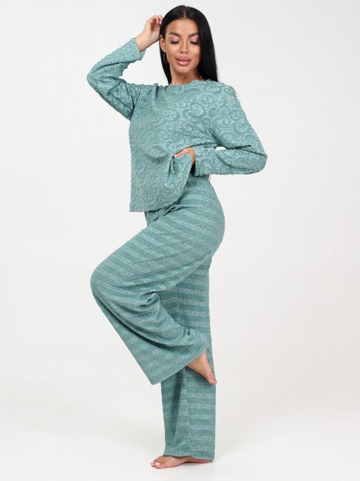 450 ЖЕНСКАЯ ПИЖАМА (брюки) (Зелёный) - А-дина фото 4