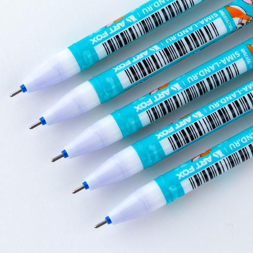 Цена за 10 шт. Ручка пластик пиши-стирай с колпачком «Корги», синяя паста, гелевая 0.5 мм