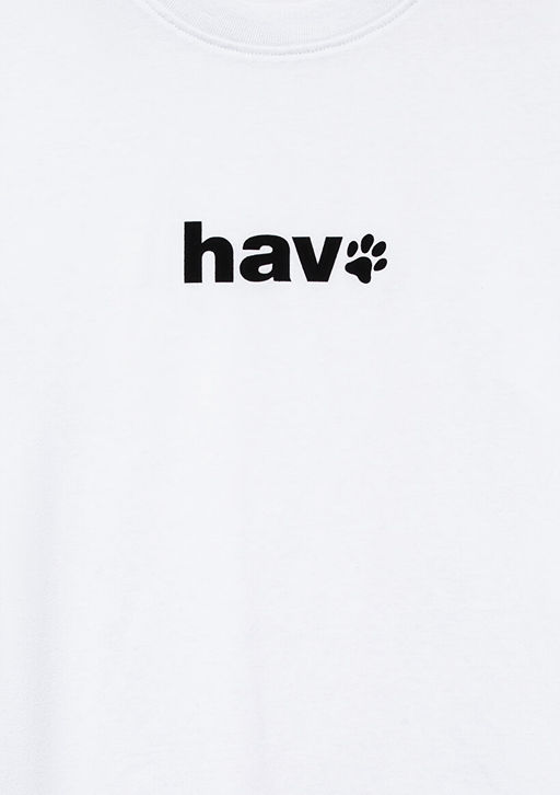 Hav Bask?l? Beyaz Tisort - Mavi фото 7