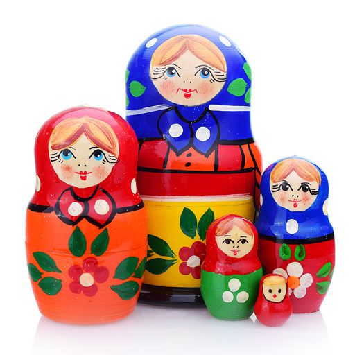 Матрешка 5 в 1 "Загорская роспись"/ окрашенная