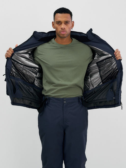 Горнолыжный костюм мужской зимний темно-серого цвета 394TC - Leifensh фото 22