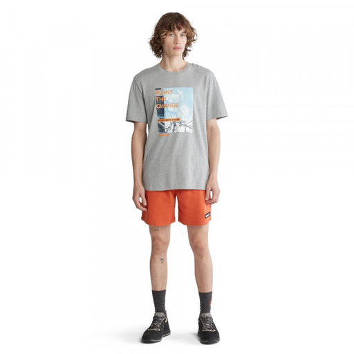 Мужская футболка Timberland SS NNH Front Graphic Tee Regular серая  фото 3