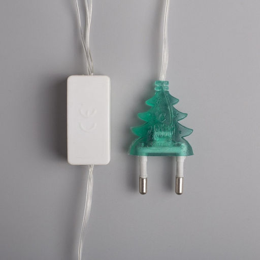 Гирлянда Нить 5 м с насадками Шарики льда, IP20, прозрачная нить, 20 LED, свечение мульти (RG/RB), мигание, 220 В - Luazon lighting фото 6