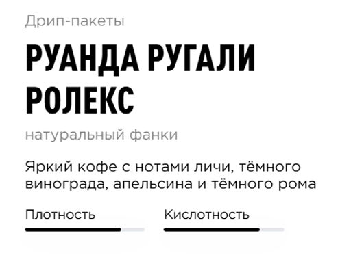 Дрип-пакеты Руанда Ругали Ролекс - Tasty coffee фото 2