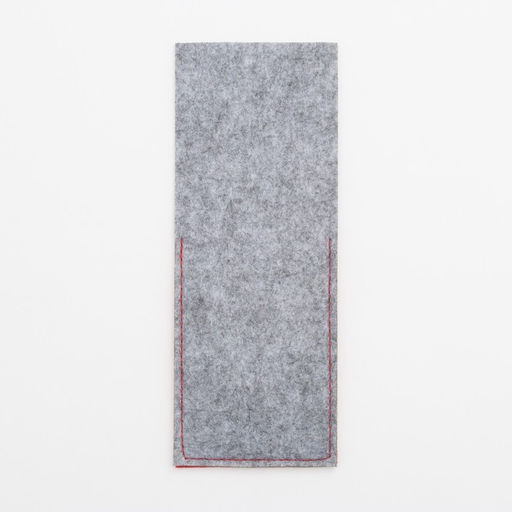 Набор конвертов для столовых приборов Доляна Happy New Year - 4 шт., серый, красный, 8.5?22 см, фетр