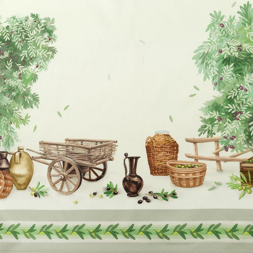 Набор кухонный «Этель» Olivia, скатерть 180×145 см +/- 3 см, салфетки 40×40 см - 8 шт., 100% хлопок
