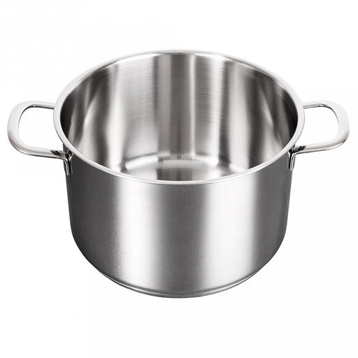 Кастрюля из нержавеющей стали "Safia" 8л, д26см, h23,5см, дно д24,5см, s0,8мм, стеклянная крышка, плоское, утолщенное дно, ТРС (теплораспределительный слой), нержавейка AISI 304 (18/10) (Россия) Подходит для всех видов плит, включая индукционную.