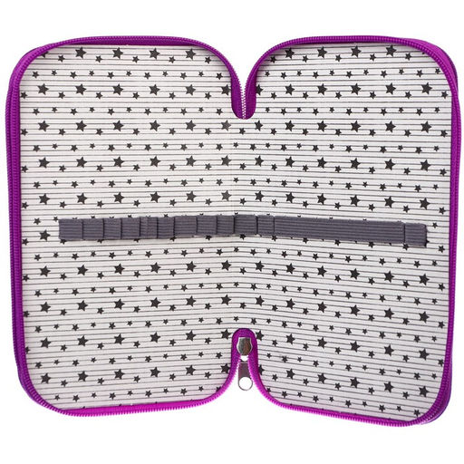 Пенал каркасный с эффектом металлик, 2 секции, 12.5×20.5×4 см, ламинированный картон, «Холодное сердце»