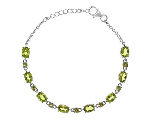 Браслет из серебра перидот, Счастье