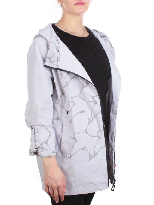 F809 LIGHT GRAY Ветровка женская CO-COCOPINE (85% хлопок, 15% полиэстер) - Fashion фото 5