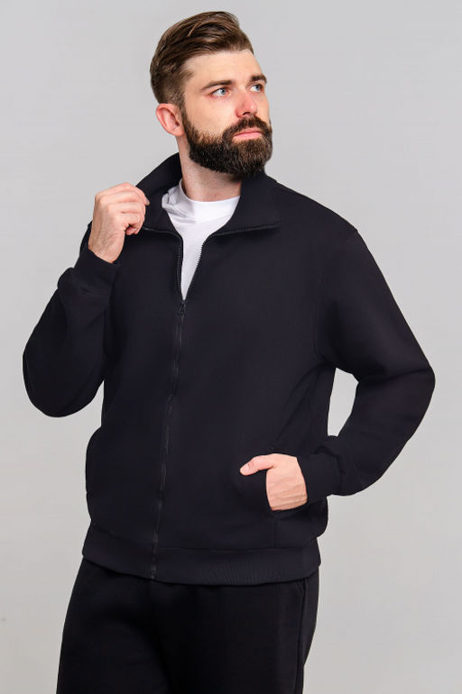 Арт. 65301 Толстовка мужская 50-58 (5 шт) Цвет:черный