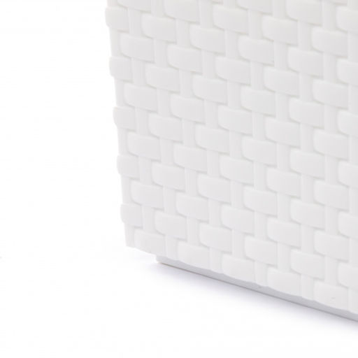 Кашпо напольное Ротанг 340х320х615мм (со вставкой)(белый) М7128 - Альтернатива фото 6