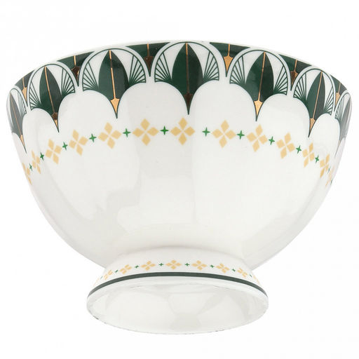 "Мадрид" Пиала фарфоровая 350мл, д11,6х7,3см, тонкостенный, деколь с золотом, в коробке (Китай)