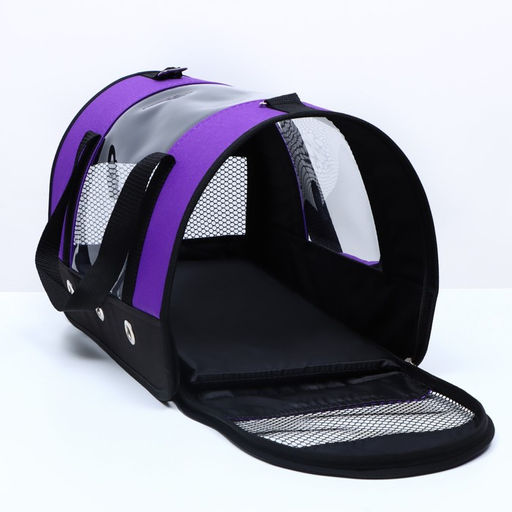 Сумка-переноска с окном Панорамная, 40 х 25 х 27 см, фиолетовая - Simaland фото 3