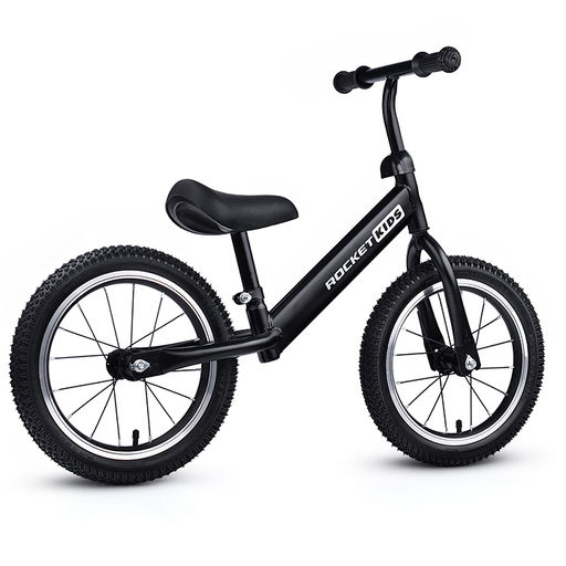 Беговел 14" Rocket, колеса надувные, цвет черный