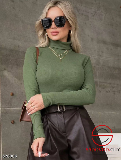 Водолазка однотонная женская