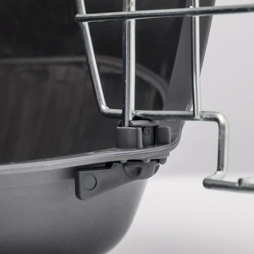 Переноска для животных до 9 кг Пижон, металлическая дверь, 43 х 29 х 27,5 см, бело-серая  фото 6