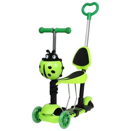 Самокат 5 в 1 GRAFFITI, колёса световые PU 120/80 мм  фото 2