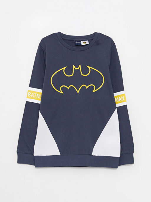 Bisiklet Yaka Batman Bask?l? Uzun Kollu Erkek ?ocuk Sweatshirt ve E?ofman Alt? - Waikiki фото 2