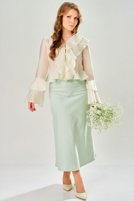 Блуза FITA 20811 экрю  фото 4