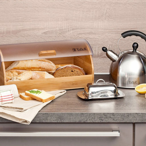 Масленка из нержавеющей стали Молли 18,5х12,5х8см, s0,7мм, вмещает 250г масла, полировка внешняя - зеркальная, внутренняя - зеркальная, крышка с ручкой, закругленные безопасные края, цветная коробка, TalleR (Китай) - Домашняя мода фото 4