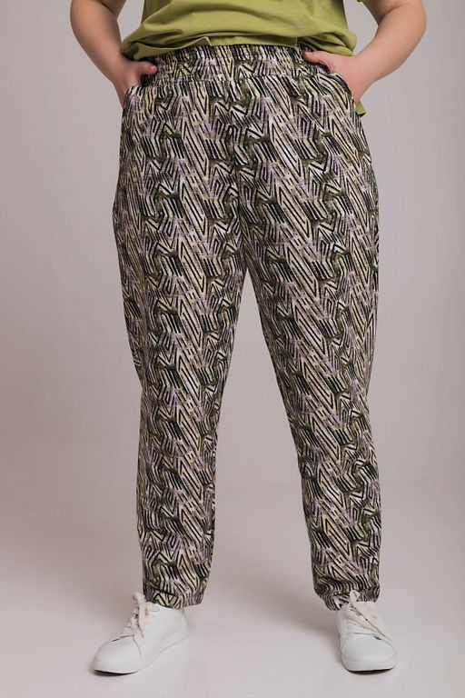 Костюм футболка и брюки М326015Пфч фисташковый/черный - Елена фото 5