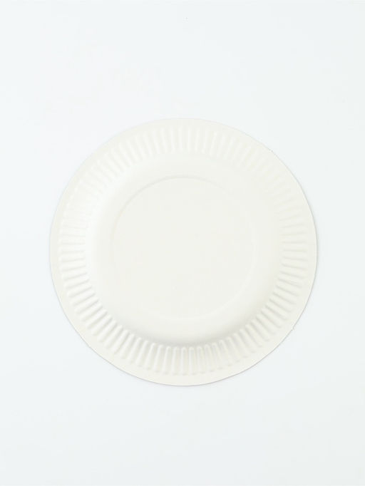 Цена за 10 шт. Тарелка бумажная "Дед Мороз со снегурочкой" (18 см)